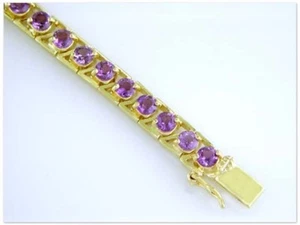 JDL AMETHYST TENNIS BRACELET 7 1/4" - Picture 1 of 1
