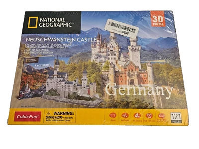 3D Puzzle National Geographic Germany Neuschwanstein Castle 121 Pieces Sealed - Image 1 of 2