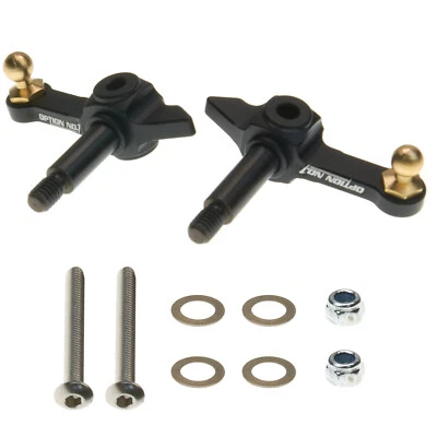 Brazos de nudillo verticales delanteros de aluminio para chasis de coche buggy Tamiya DT-03 DT-02 Foto 1 de 4