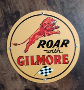 Letrero de metal pesado Gilmore Oil Company - Imagen 1 de 1