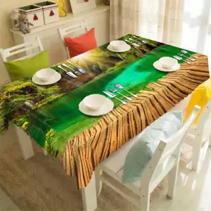 Sunlight Reflect 3D Tablecloth Table cover Cloth Rectangle Wedding Party Banquet - Picture 1 of 4