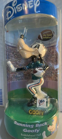DISNEY Running Back GOOFY Miami Dolphins NFL Football BOBBLEHEAD Doll -e21 Cover