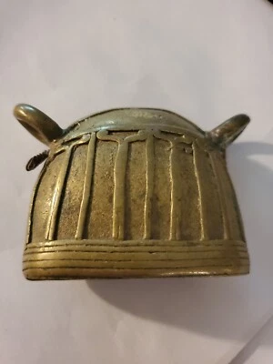 ОРИГИНАЛЬНЫЙ АНТИКВАРНЫЙ БИРМАНСКИЙ БРОНЗОВЫЙ КОЛОКОЛ С ВОДЯНЫМ БУЙВОЛОМ - Изображение 1 из 4
