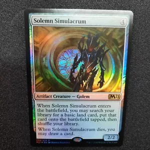 Magic the Gathering, Solemn Simulacrum, Core set 21, Foil, Artifact, English, LP - Picture 1 of 14