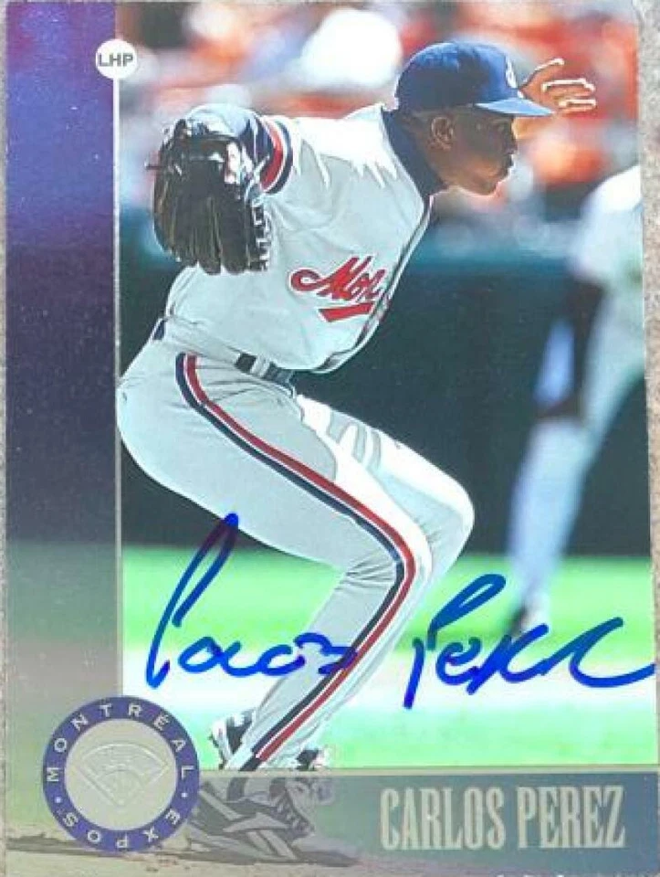 Carlos Perez Autographed 1996 Leaf #8 - Image 1 of 1