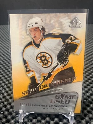 2003-04 SP Game Used Edition Debut /600 Patrice Bergeron Tier 1 #52 Rookie RC - Image 1 of 2