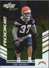 2007 Select Football Card #311 Eric Weddle Rookie