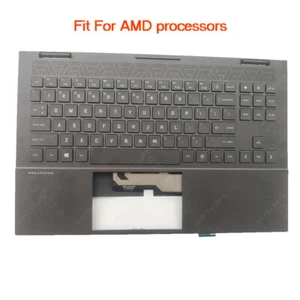 New For HP Omen 15-EN 15-EN0013DX Palmrest Cover Backlit Keyboard M00666-001 - Picture 1 of 5