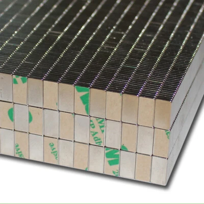 10 NEODYM POWER KLEBE MAGNETE 10x5x1 mm NdFeB N45 SELBSTKLEBEND 700 G 3M 467 - Bild 1 von 2