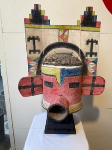 Masque HOPI KACHINA avec bec  Ameriques du nord - Picture 1 of 12