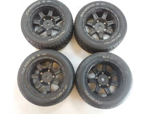 4x Duratrax Bandito X 1/5 Monster Truck Tires on 24mm Hex Wheels X-Maxx Kraton - Picture 1 of 7