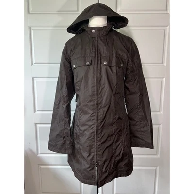 North End Ladies All Climate Wear Black Hooded Rain Coat Jacket XS - Image 1 of 4