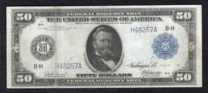 FR. 1052 1914 $50 FIFTY DOLLARS FRN FEDERAL RESERVE NOTE ST. LOUIS, MO VERY FINE - Picture 1 of 2