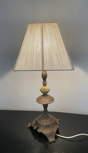 Vintage Onyx And Brass Effect Converted Ashtray Stand Lamp - Picture 1 of 8