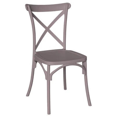 Sedia Sprint in plastica polipropilene grigio tortora monoblocco impilabile - Immagine 1 di 4