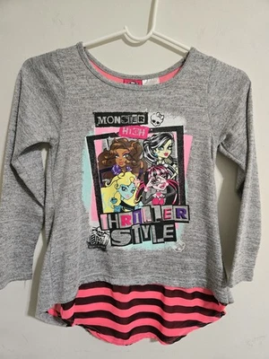 Girls Size M 7/8 Orignal Monster High Shirt Top Foto 1 de 4