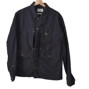 P&Co Men's Jacket Medium Black Cotton Jacket Utility Garage Canvas Chore Coat - Picture 1 of 6