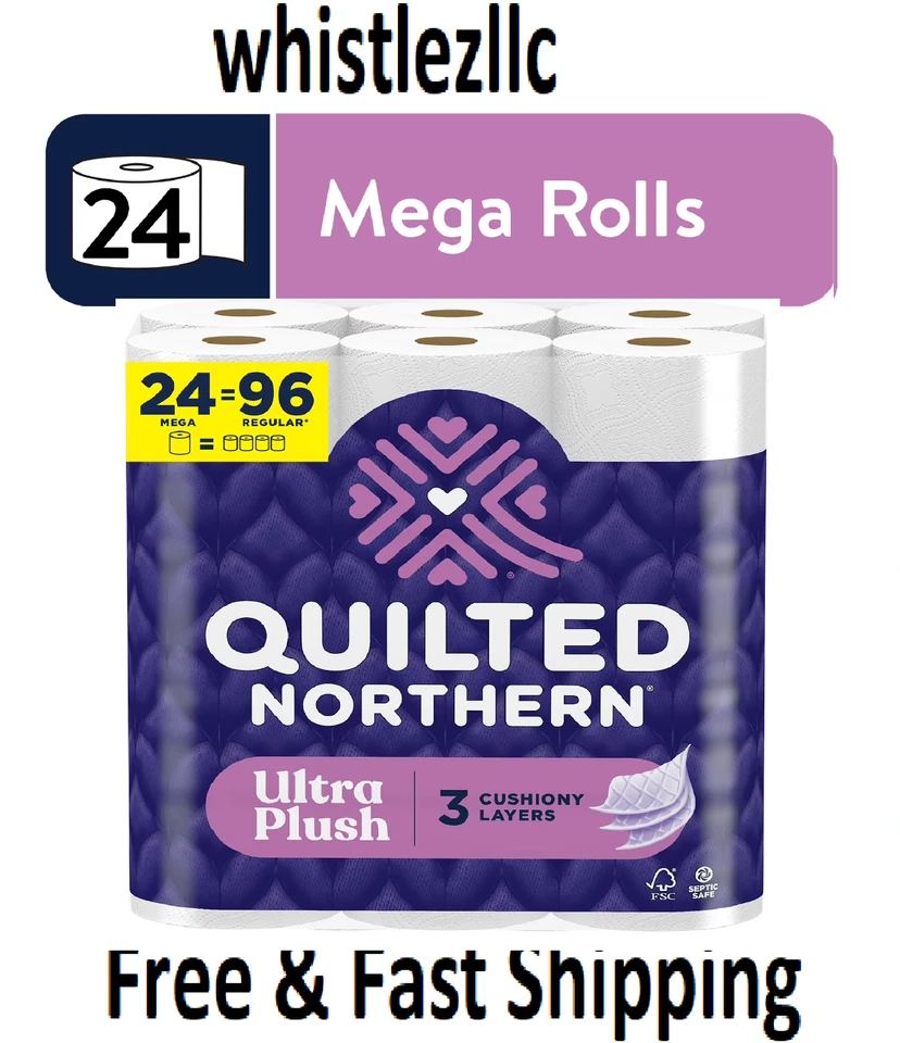 Quilted Northern Ultra Plush Toilet Paper, 24 Mega Rolls = 96 Regular Rolls, 3X - Image 1 of 1