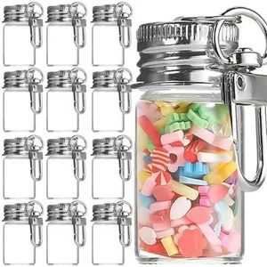 10PCS DIY Wish Bottle Keychain Mini Pendant Lanyard Keycord Decoration Craft - Picture 1 of 12