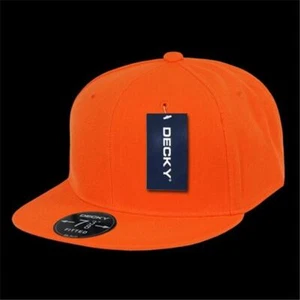 Decky RP1-PL-ORN-27 Retro Fitted Cap Orange Size 7.5 - Picture 1 of 1
