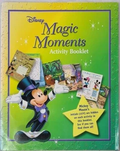 2001 Disney Magic Moments Activity Booklet Stickers Certificate Grolier Books - Picture 1 of 8