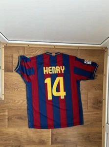 CAMISETA DE FUTBOL LOCAL BARCELONA 2000 2010 NIKE TALLA M #14 HENRY - Imagen 1 de 7