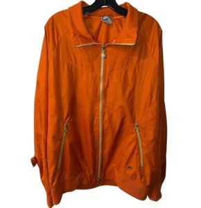 Nike Jacket Mens XL Windbreaker Orange Swoosh Full Zip 90s Lightweight Vintage - Picture 1 of 11
