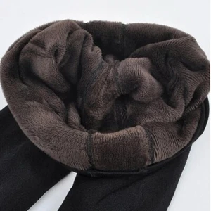New High Elasticity Trousers Warm Thick Pants For Women Warm Leggings/ Black - Picture 1 of 4