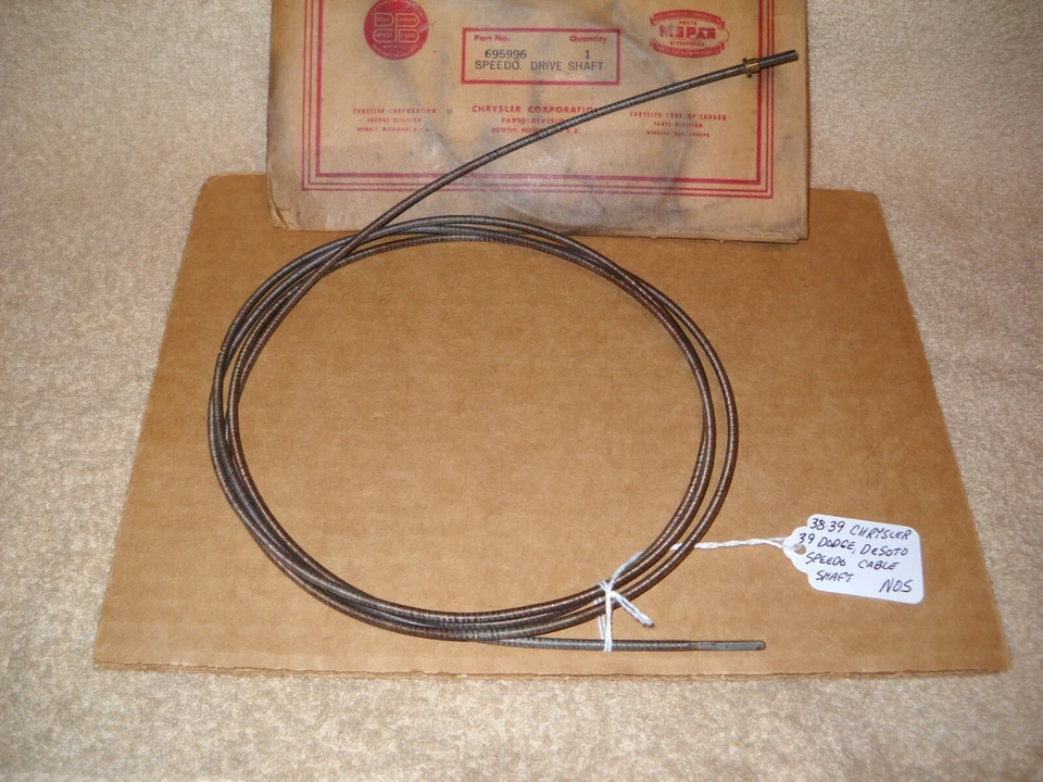 Eixo núcleo cabo velocímetro NOS Mopar 1938-1939 Chrysler 1939 Dodge DeSoto - Imagem 1 de 1