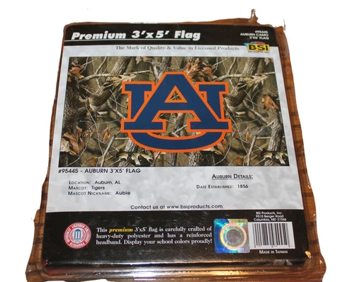 Auburn University Tigers Premium 3'x5' Camo Flag Cover