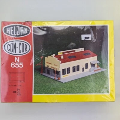 Heljan Con-Cor N Scale Weekly Herald Graphic Press Print Shop Model Kit #655 - Image 1 of 2