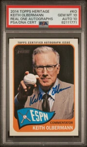 KEITH OLBERMANN 2014 TOPPS HERITAGE REAL ONE AUTO PSA 10 AUTO 10 POP 1 MG - Bild 1 von 1