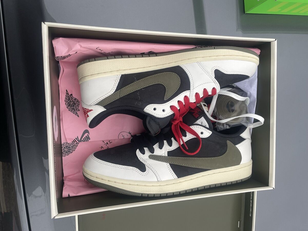 Travis Scott x Air Jordan 1 OG SP Low Black Olive for Sale Travis Scott x Air Jordan 1 OG SP Low Black Olive for Sale