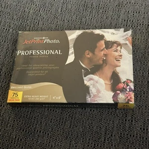 Jet Print Photo Professional Photo Paper 4" x 6" (75 Sheets) Brilliant Gloss NEW - Picture 1 of 4