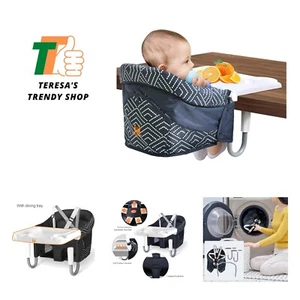 Hook On High Chair with Tray,Portable Baby High Chair That Attaches to Table,... - Picture 1 of 9