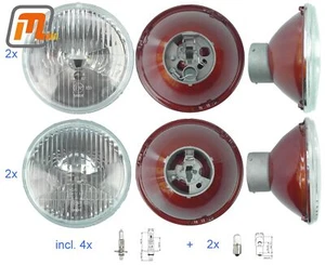BMW 2,5-3,0 CS-CSi-CSL  (E9) headlamp inserts set H1 only LHD 4 pieces NEW - Bild 1 von 1