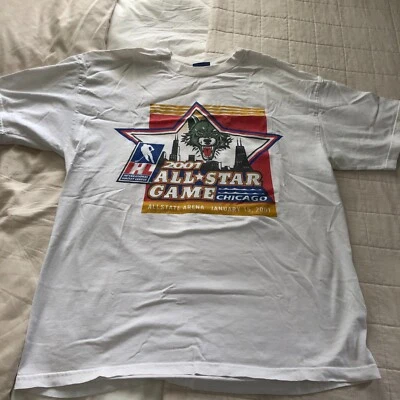 Vtg 2001 IHL All-Star Game Chicago Wolves Minor League Hockey Tee T-Shirt XL - Image 1 of 4