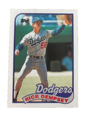 1989 TOPPS Card # 606 Rick Dempsey - Los Angeles Dodgers