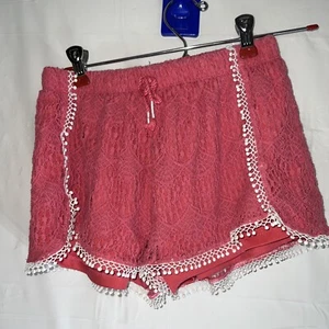 Jessica Simpson Girls' Lace Shorts Coral Size XL - Picture 1 of 7