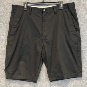 VOLCOM Shorts Men's Size 38 Black Flat Front Casual High-Rise Chino Pockets - Picture 1 of 15