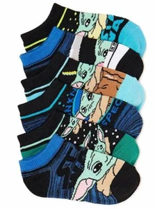 Star Wars Mandalorian Grogu Baby Yoda 6-Pair Boys No-Show Socks, Large 3-9 - Picture 1 of 2