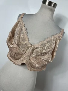 New Delimira 42I 42 I Bra Beige Tan Underwire Full Coverage No Padding Lace H9 - Picture 1 of 5