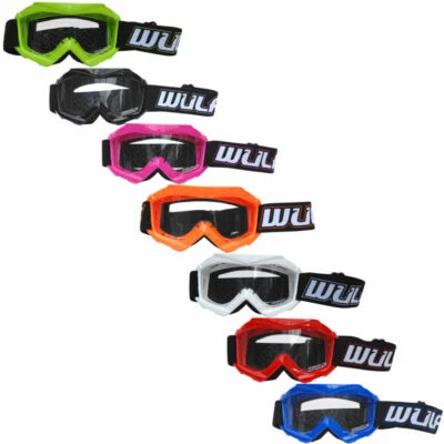 Kids Motocross Goggles Wulfsport Cub Junior off Road ATV MTB Kart Quad MX Goggle