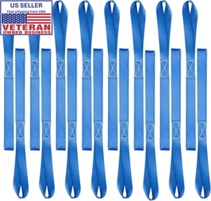 16 Pack 1"X18" Soft Loop Motorcycle Tie down Straps 3600Lbs Load Capacity Tie-Do - Picture 1 of 12