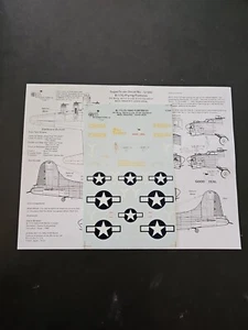Super Scale Decal No. 72-680 B-17G Flying Fortress 4th Wing Miss Treated Good - Picture 1 of 6