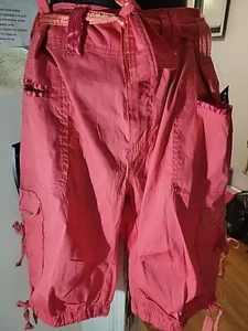Ladies Cargo Capris, Coral Orange, Sz 1x, Nwt - Picture 1 of 11