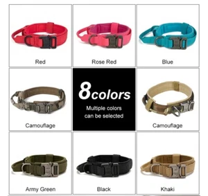 Dog Collars Walking Training Pet Accessories Tactical Nylon australia post - Picture 1 of 11
