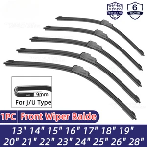 Car Wiper Blades J Hook Windscreen Wiper Automobile Windshield Rubber 13-26'' - Picture 1 of 17
