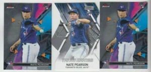 (3) Nate Pearson 2021 TOPPS FINEST + STADIUM CLUB TRIUMVIRATES ROOKIE LOT JAYS - Picture 1 of 1