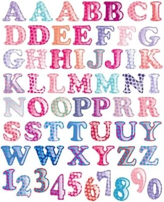 Sticker zum Aufbügeln Bügel-Flicken Mädchen Buchstaben 20x30 cm Bügelpatches - Bild 1 von 4